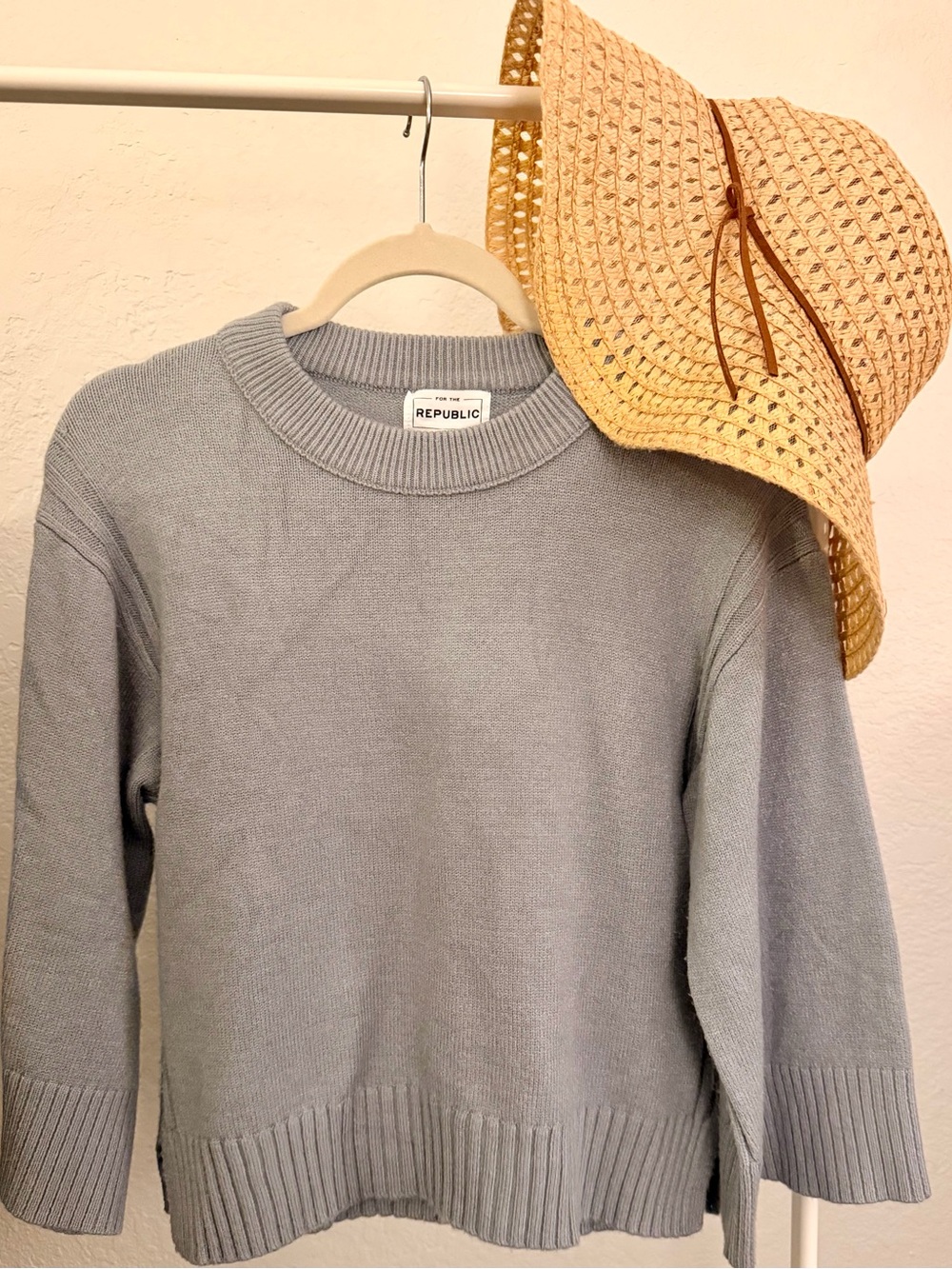 For The Republic Light dusty blue Sweater top